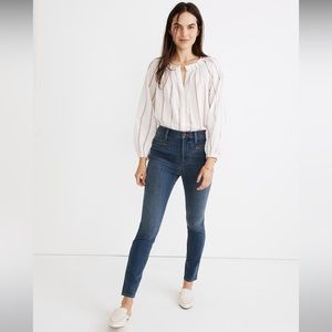 Madewell 10” High-Rise Roadtripper Jeggings in Ellerby Wash Zip Pocket 30T Tall
